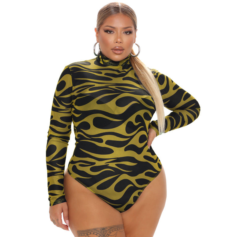Geometric Plus Size Bodysuit