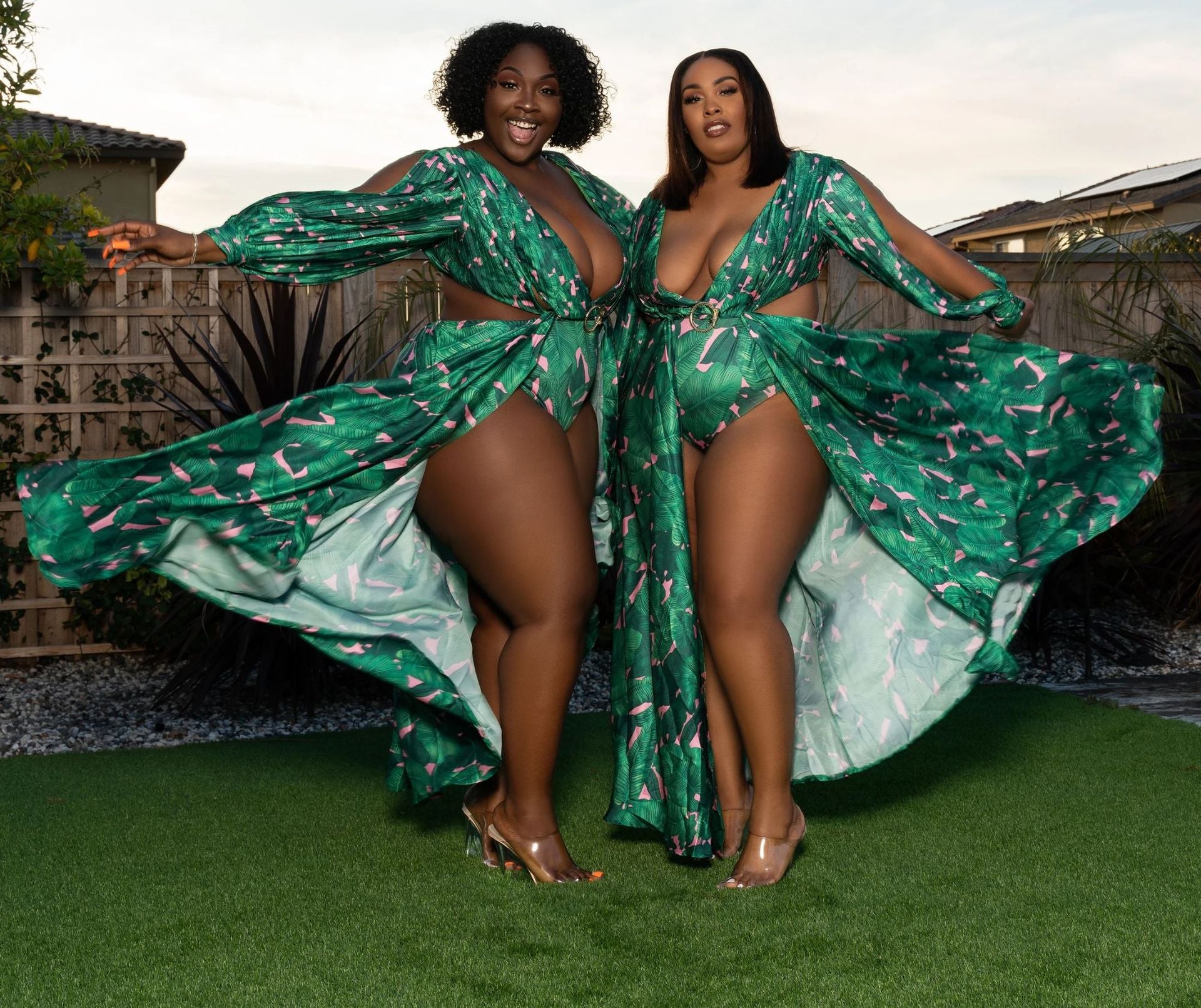 Plus Size Sexy Backless Bodysuit Dress